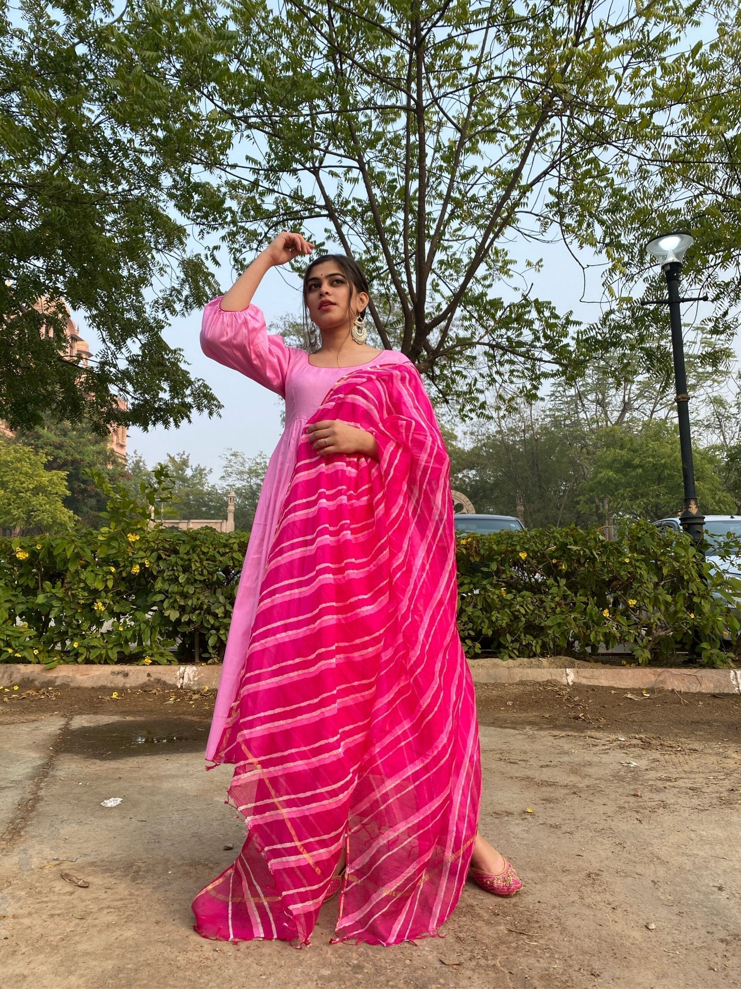 pink royal paradise glace suit set