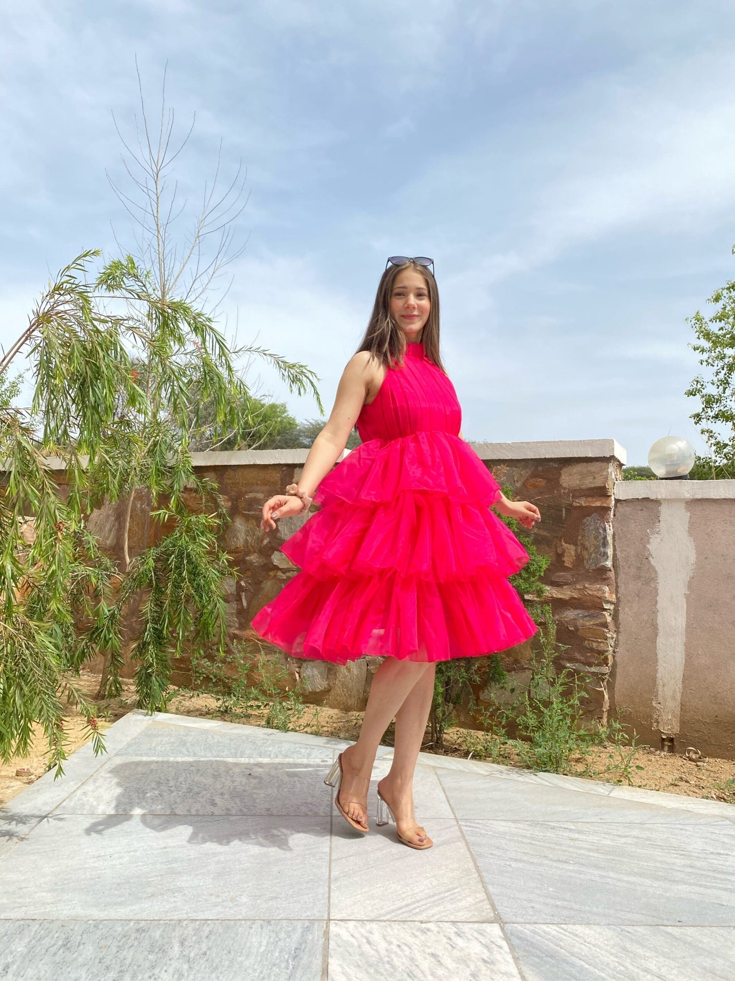pink mabel organza dress