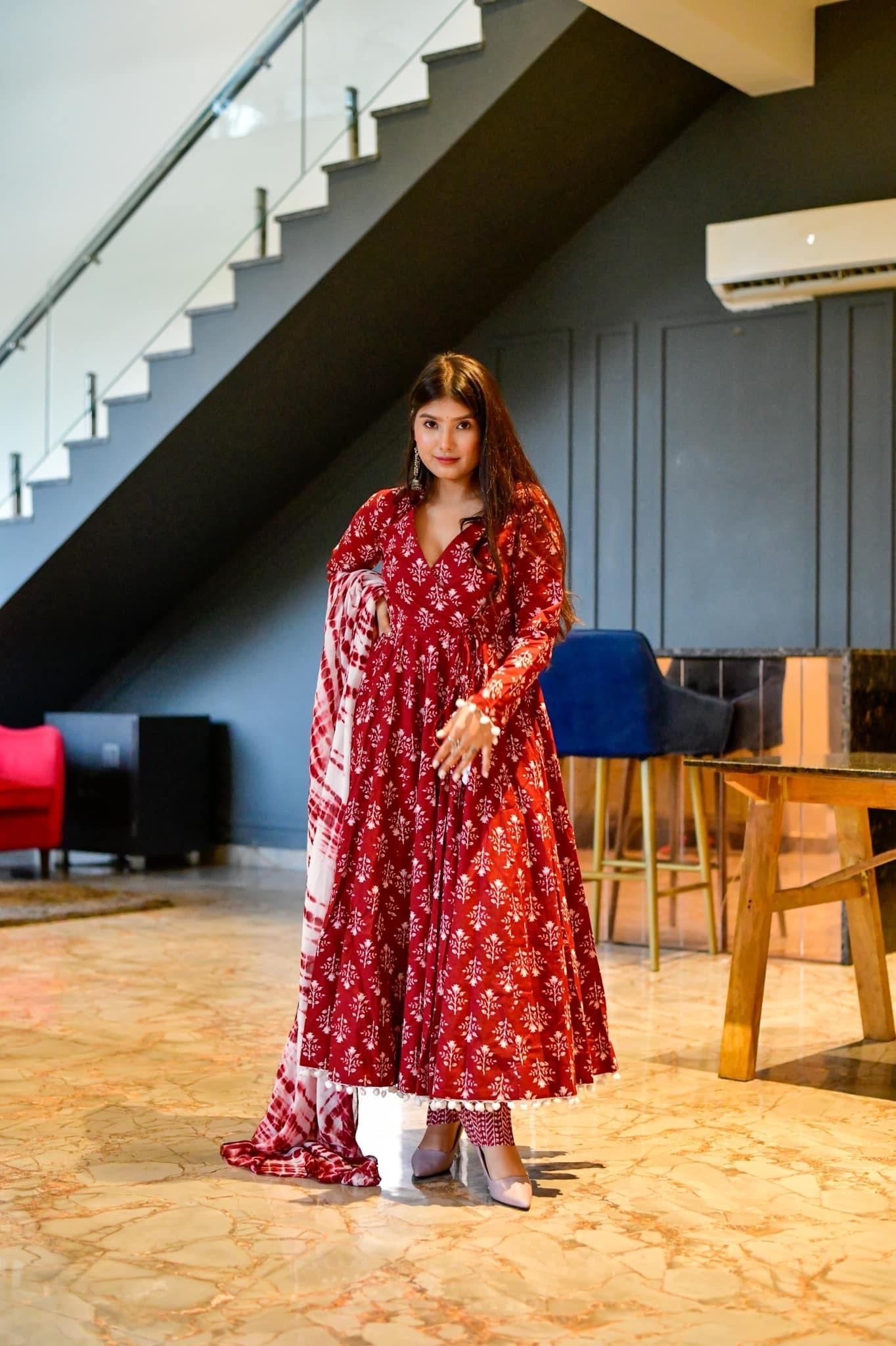 Berry cotton suit set