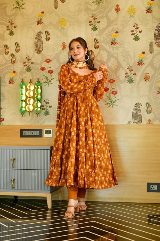 surajmukhi mustard suit set